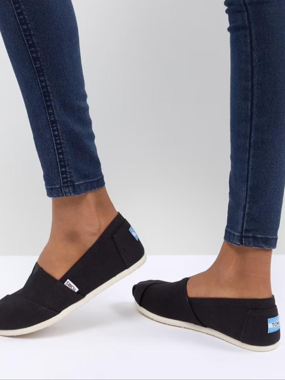 TOMS ALPARGATA CANVAS FLATS